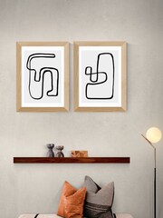 East End Prints Set of 2 Oak Arla Abstract Knots by Rafael Farias - Image 2 of 2