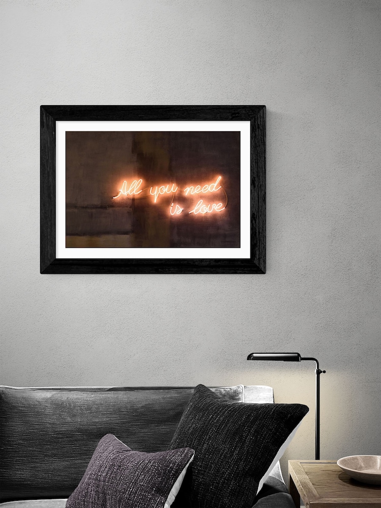 East End Prints Black All You Need Is Love Neon Wall Art by Honeymoon Hotel - Image 1 of 3