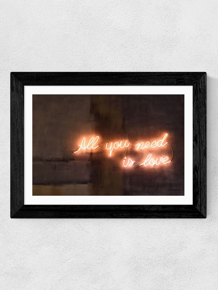 East End Prints Black All You Need Is Love Neon Wall Art by Honeymoon Hotel - Image 2 of 3