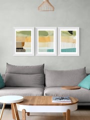 East End Prints White Alive Set of 3 by Dan Hobday - Image 1 of 2