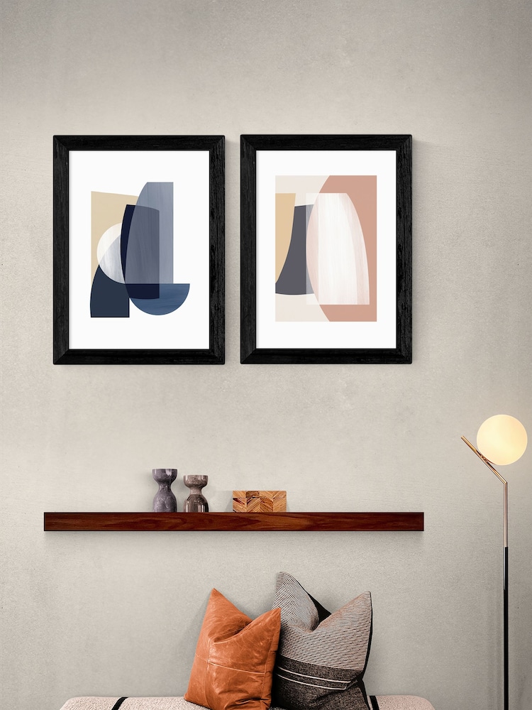 East End Prints Black Columba Abstract Set of 2 by Anna Mainz - Image 1 of 2 East End Prints Black Columba Abstract Set of 2 by Anna Mainz - Image 1 of 2