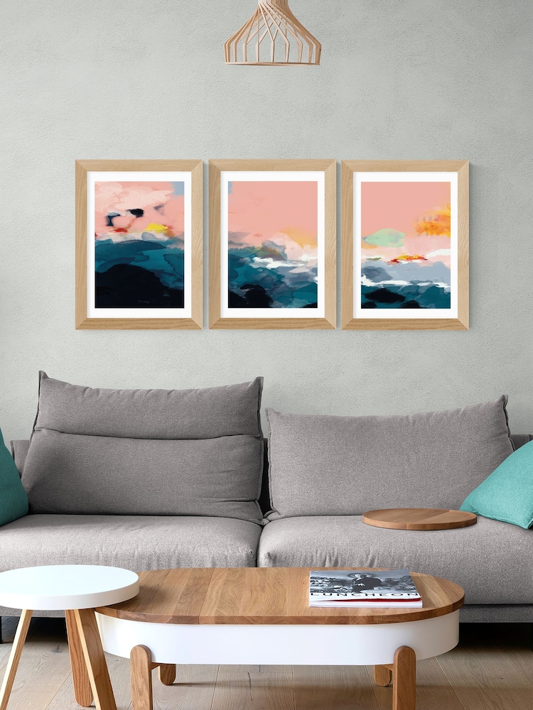 East End Prints Oak Abstract Landscape Set of 3 by Ana Rut Bre - Image 1 of 2