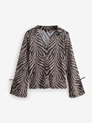 Zebra Long Sleeve Mesh Shirt - Image 6 of 8
