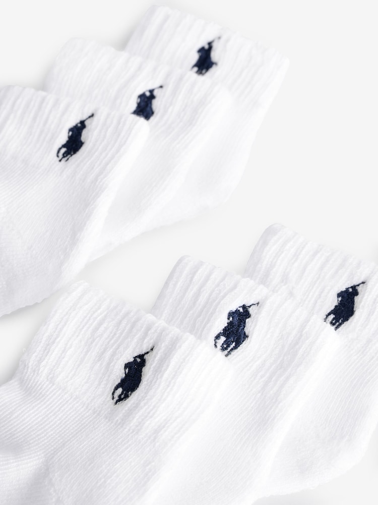 Polo Ralph Lauren Bébé Garçons Chaussettes blanches 6 Lot - Image 3 of 4