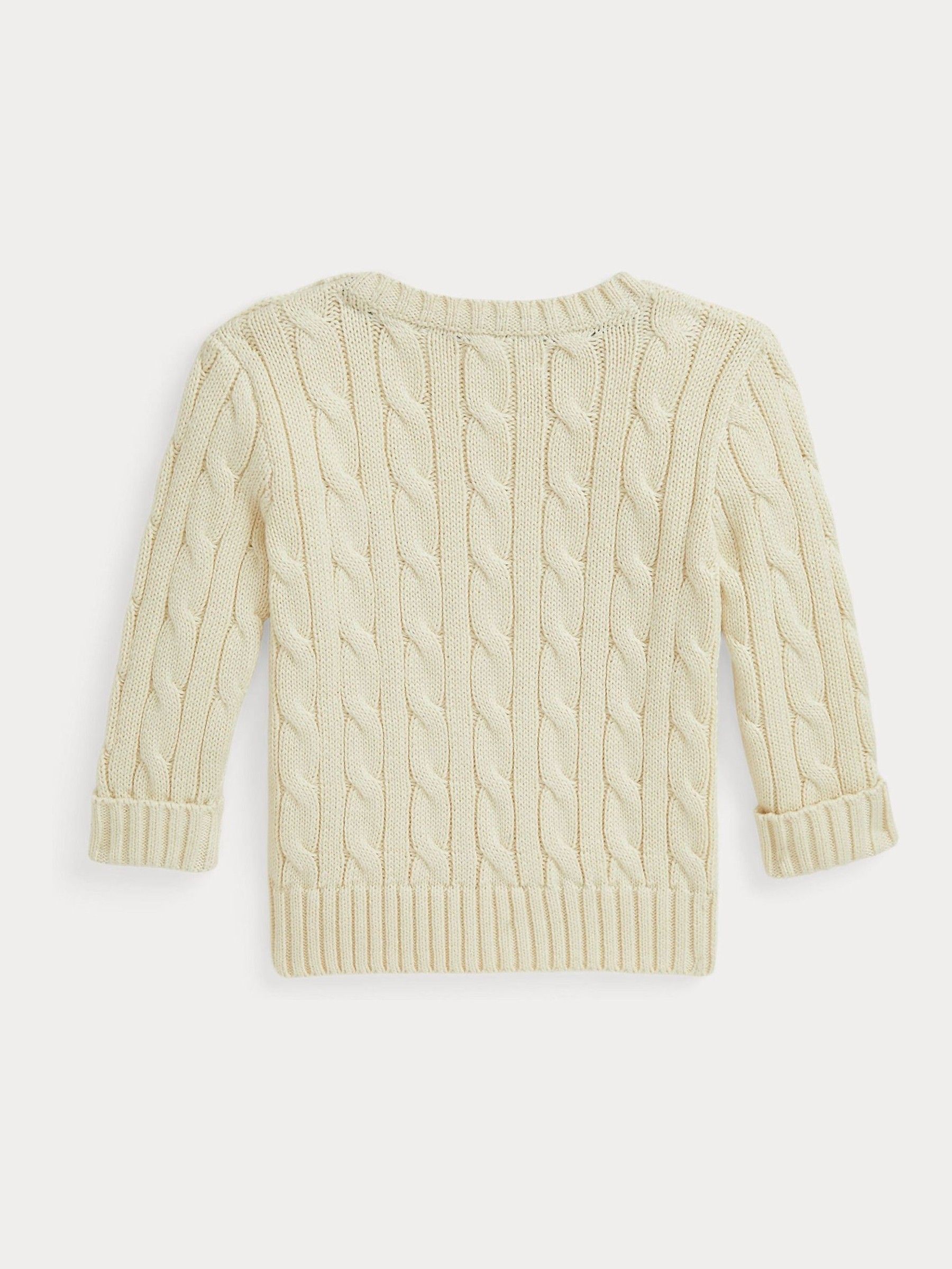 Cream Polo Ralph Lauren Baby Cream Cable Knit 100 Cotton Jumper