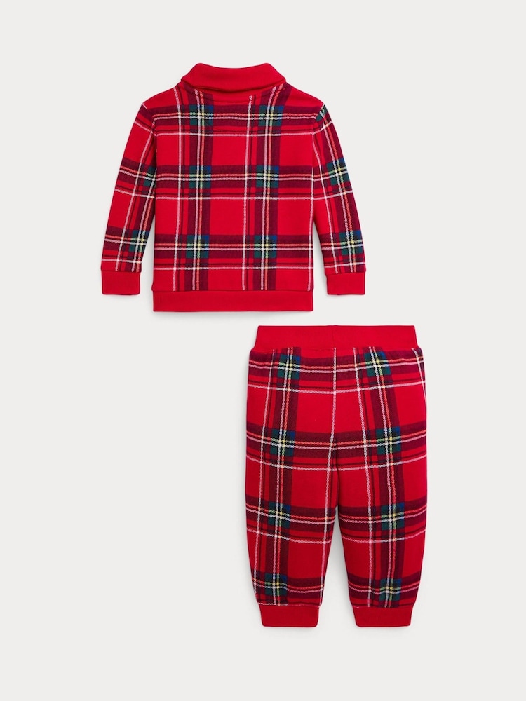 Polo Ralph Lauren Baby Red Tartan 100% Cotton Check Outfit Set - Image 2 of 2