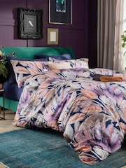 Vantona Multi Zanthe Leaves 100% Cotton Duvet Cover Set - Image 1 of 3