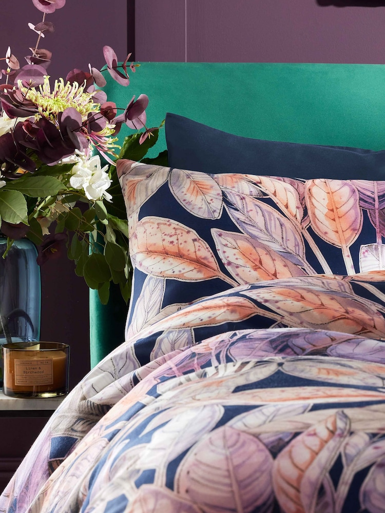 Vantona Multi Zanthe Leaves 100% Cotton Duvet Cover Set - Image 2 of 3