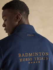 Joules Official Badminton Navy Quarter Zip Sweatshirt - Image 11 of 11