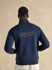 Joules Official Badminton Navy Quarter Zip Sweatshirt - Image 6 of 11