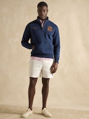 Joules Official Badminton Navy Quarter Zip Sweatshirt - Image 8 of 11