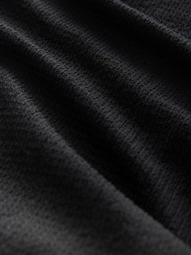 Black Long Sleeves Ruched Mini Dress - Image 7 of 7