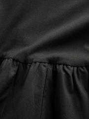 Noir - Peignoir mi-long Sans manche Racer Puffball 100% coton - Image 7 de 7