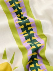 Tropical Leopard Placement Print Halterneck Maxi Dress With Linen - Image 3 of 5