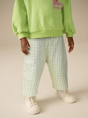 Green Printed Printed Sweatshirt and Barrel Leg Joggers Set (3mths-7yrs) - Image 5 of 11