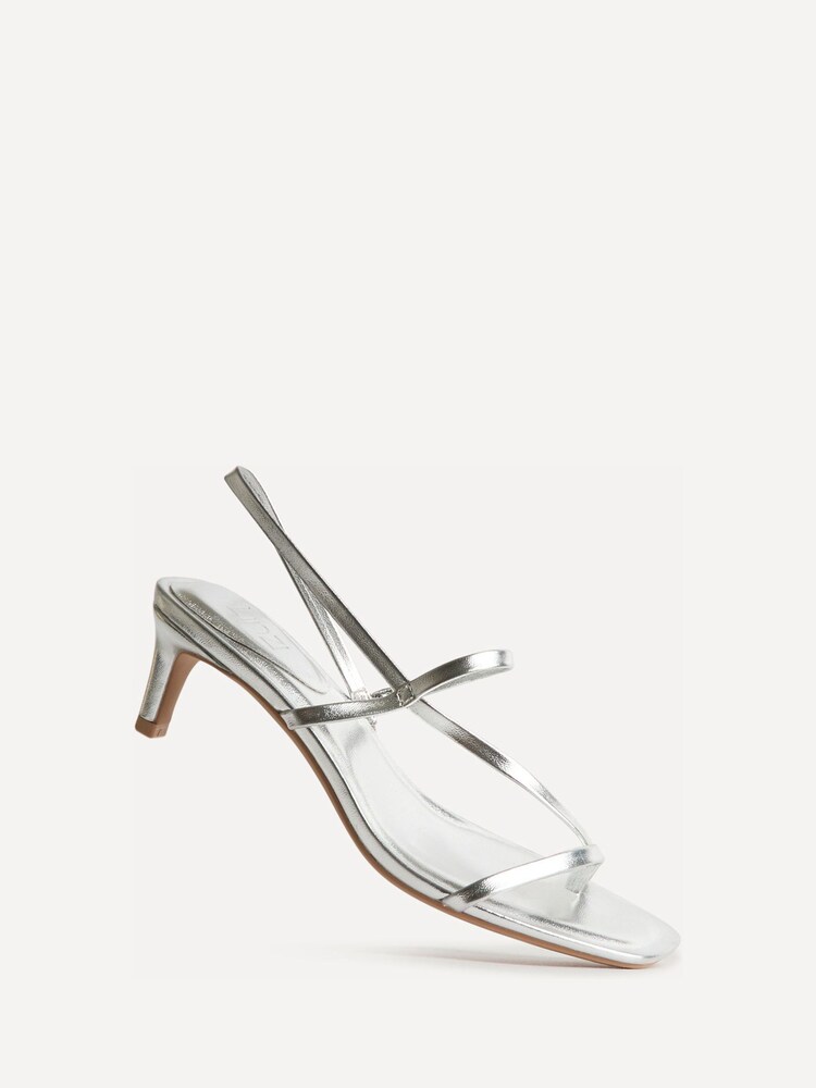 Linzi Silver Mode Strappy Kitten Heel Sandals - Image 5 of 5 Linzi Silver Mode Strappy Kitten Heel Sandals - Image 5 of 5