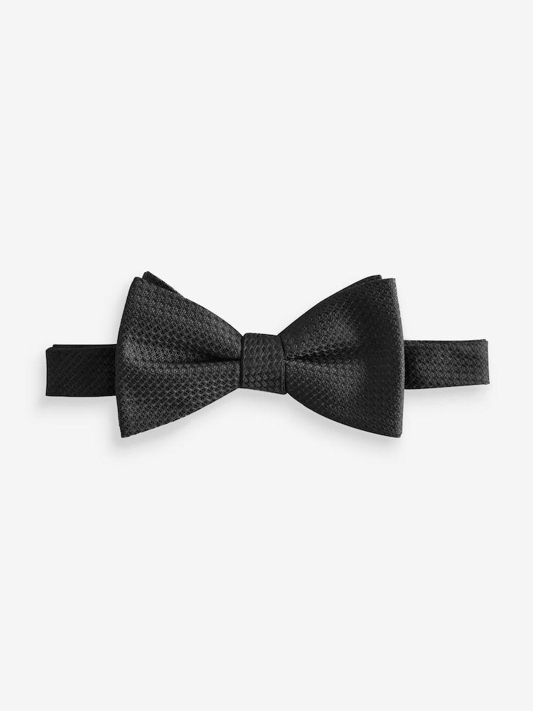 Black Textured Bow Tie - Image 1 of 4