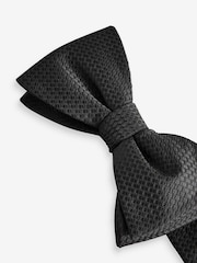 Black Textured Bow Tie - Image 2 of 4