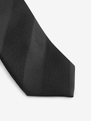Black Stripe Silk Design Tie - Image 2 of 3