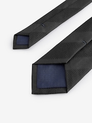 Black Stripe Silk Design Tie - Image 3 of 3