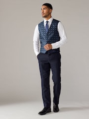 Blue Regular Fit Occasion Waistcoat - Image 2 of 8