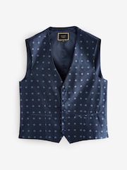 Blue Regular Fit Occasion Waistcoat - Image 6 of 8