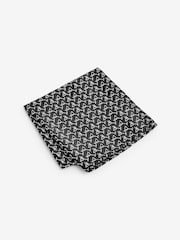 Black/White Martini Glass Bow Tie And Pocket Square Set - Image 6 of 7