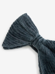 Grey Swirl Velvet Bow Tie - Image 4 of 6