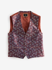 Orange Regular Fit Occasion Waistcoat - Image 5 of 7