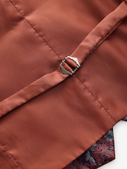 Orange Regular Fit Occasion Waistcoat - Image 4 of 6