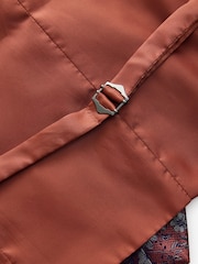 Orange Regular Fit Occasion Waistcoat - Image 6 of 6