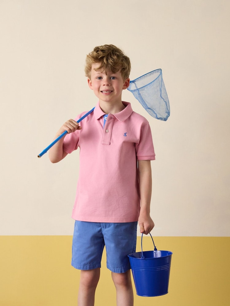 Joules Woody Pink Cotton Pique Polo Shirt - Image 1 of 8