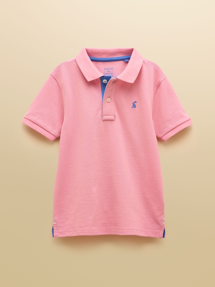 Joules Woody Pink Cotton Pique Polo Shirt - Image 1 of 6 Joules Woody Pink Cotton Pique Polo Shirt - Image 1 of 6