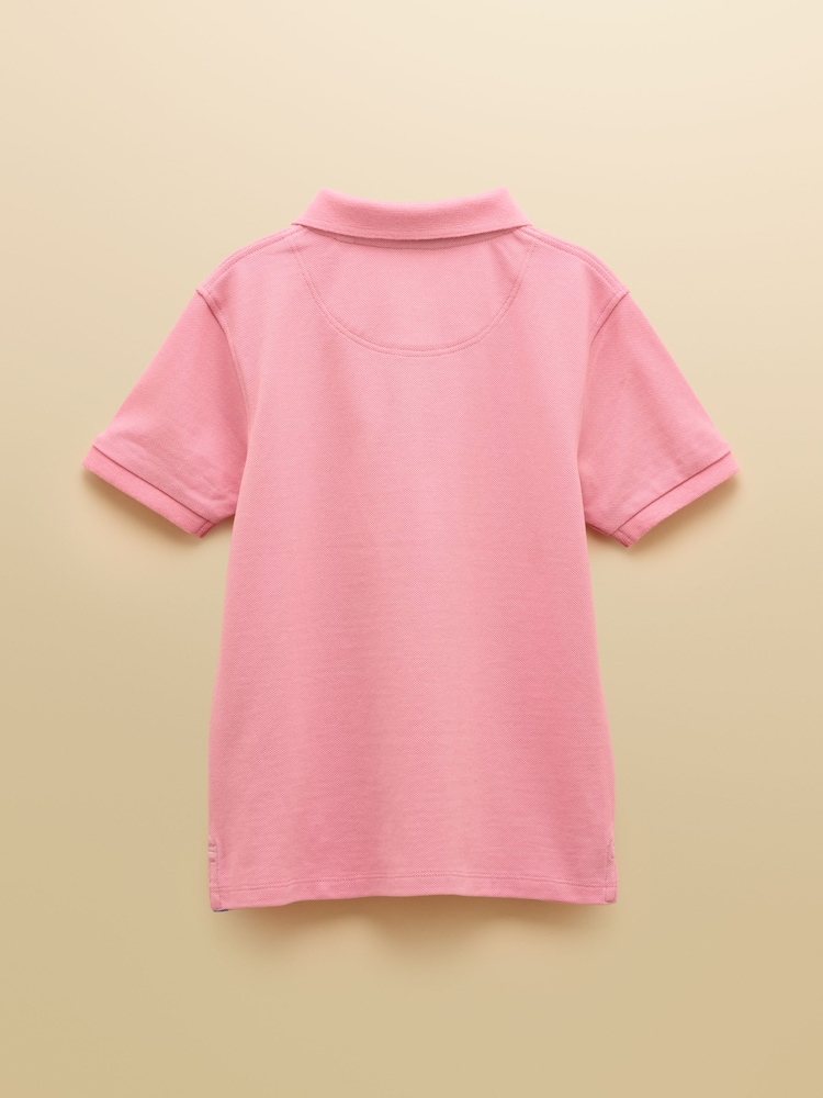 Joules Woody Pink Cotton Pique Polo Shirt - Image 2 of 6 Joules Woody Pink Cotton Pique Polo Shirt - Image 2 of 6
