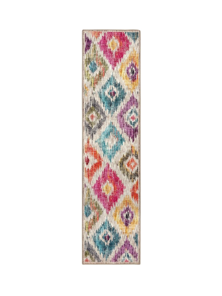 Hug Rug Multicolour Painted Ikat Runner - Image 2 of 3 Hug Rug Multicolour Painted Ikat Runner - Image 2 of 3