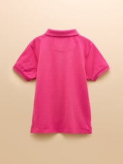 Joules Woody Bright Pink Cotton Pique Polo Shirt - Image 3 of 7