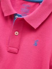 Joules Woody Bright Pink Cotton Pique Polo Shirt - Image 4 of 7