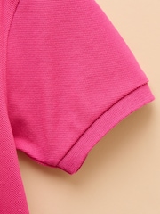 Joules Woody Bright Pink Cotton Pique Polo Shirt - Image 5 of 7