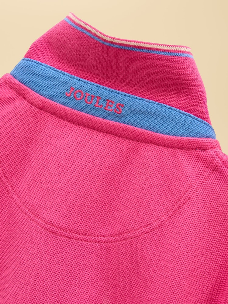 Joules Woody Bright Pink Cotton Pique Polo Shirt - Image 6 of 6 Joules Woody Bright Pink Cotton Pique Polo Shirt - Image 6 of 6