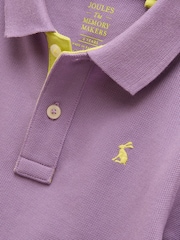 Joules Woody Purple Cotton Pique Polo Shirt - Image 4 of 7