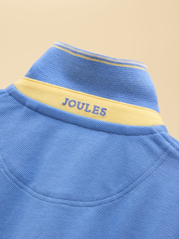 Joules Woody Blue Cotton Pique Polo Shirt - Image 6 of 6 Joules Woody Blue Cotton Pique Polo Shirt - Image 6 of 6