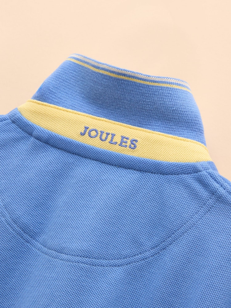 Joules Woody Blue Cotton Pique Polo Shirt - Image 7 of 7