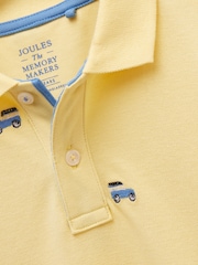 Joules Woody Yellow Cotton Pique Polo Shirt - Image 3 of 4