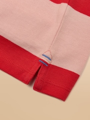 Joules Boys' Woody Red Striped Polo Shirt - Image 6 of 6