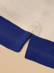 Joules Boys' Woody Navy Striped Polo Shirt - Image 5 of 5