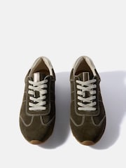 Mint Velvet Green Vick Suede Trainers - Image 2 of 5