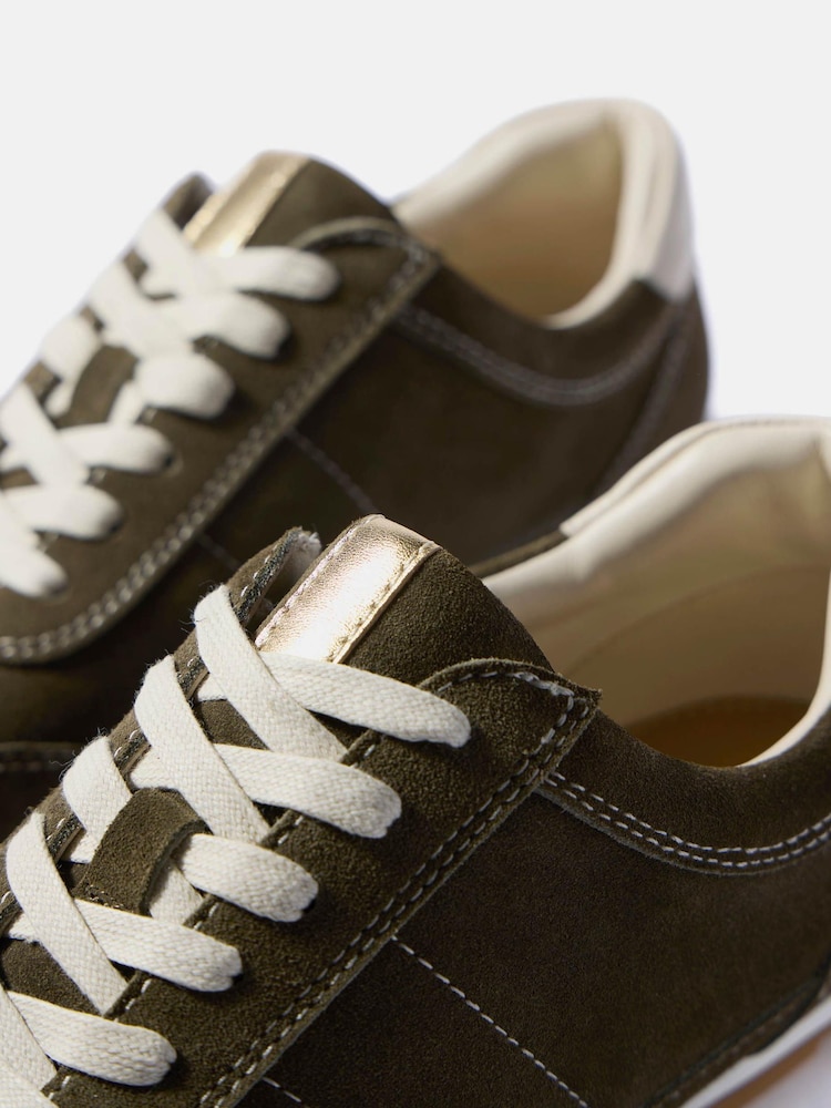 Mint Velvet Green Vick Suede Trainers - Image 5 of 5