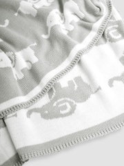JoJo Maman Bébé Grey Elephant Knitted Shawl - Image 5 of 5