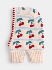 JoJo Maman Bébé Pink Cherry Balaclava Hat - Image 3 of 5