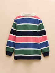 Joules Boys' Rugby Club Navy Blue & Green Shirt - Image 4 of 6